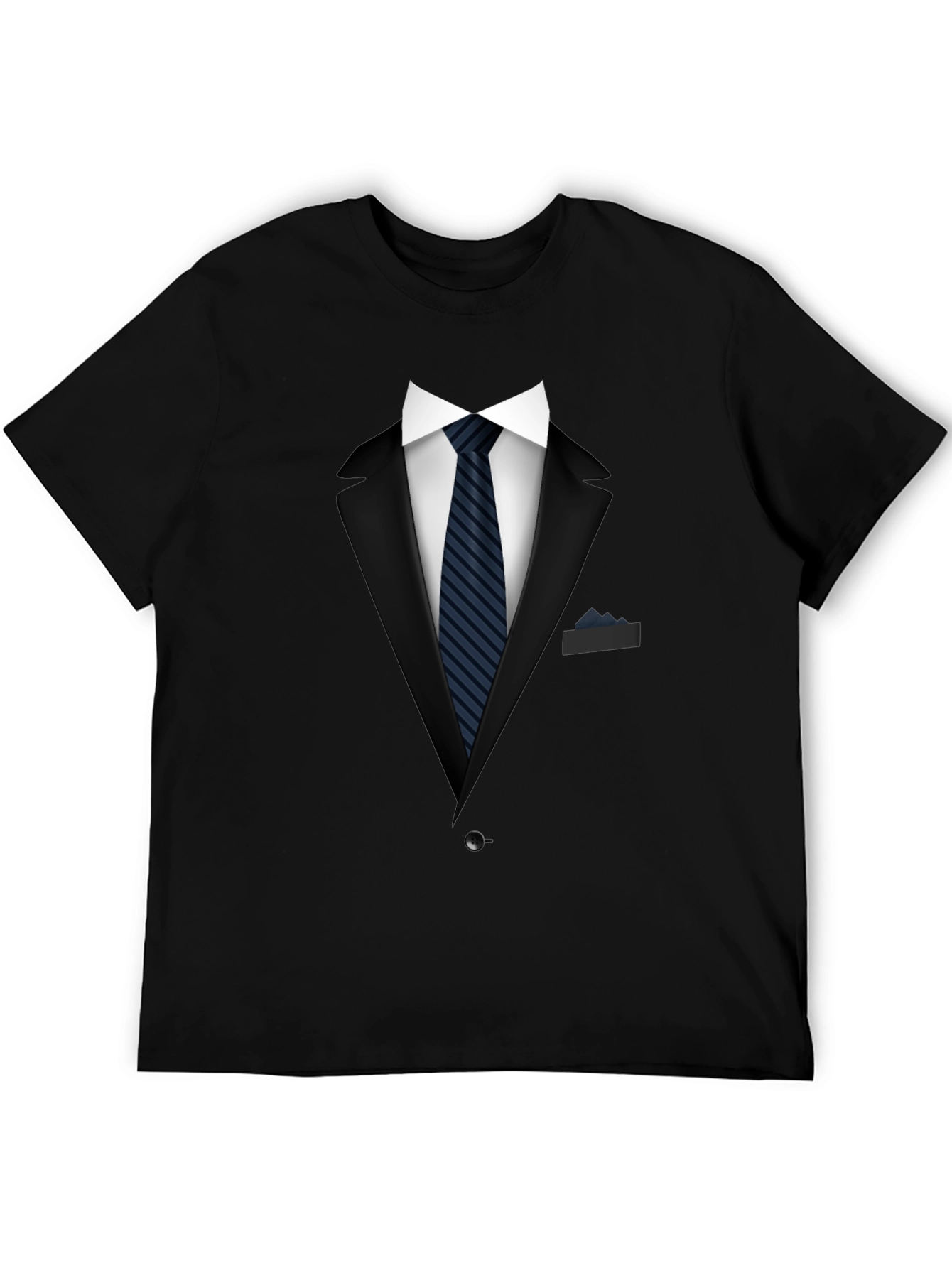 Tuxedo Print Crew Neck T-Shirt - Costume Style Tee