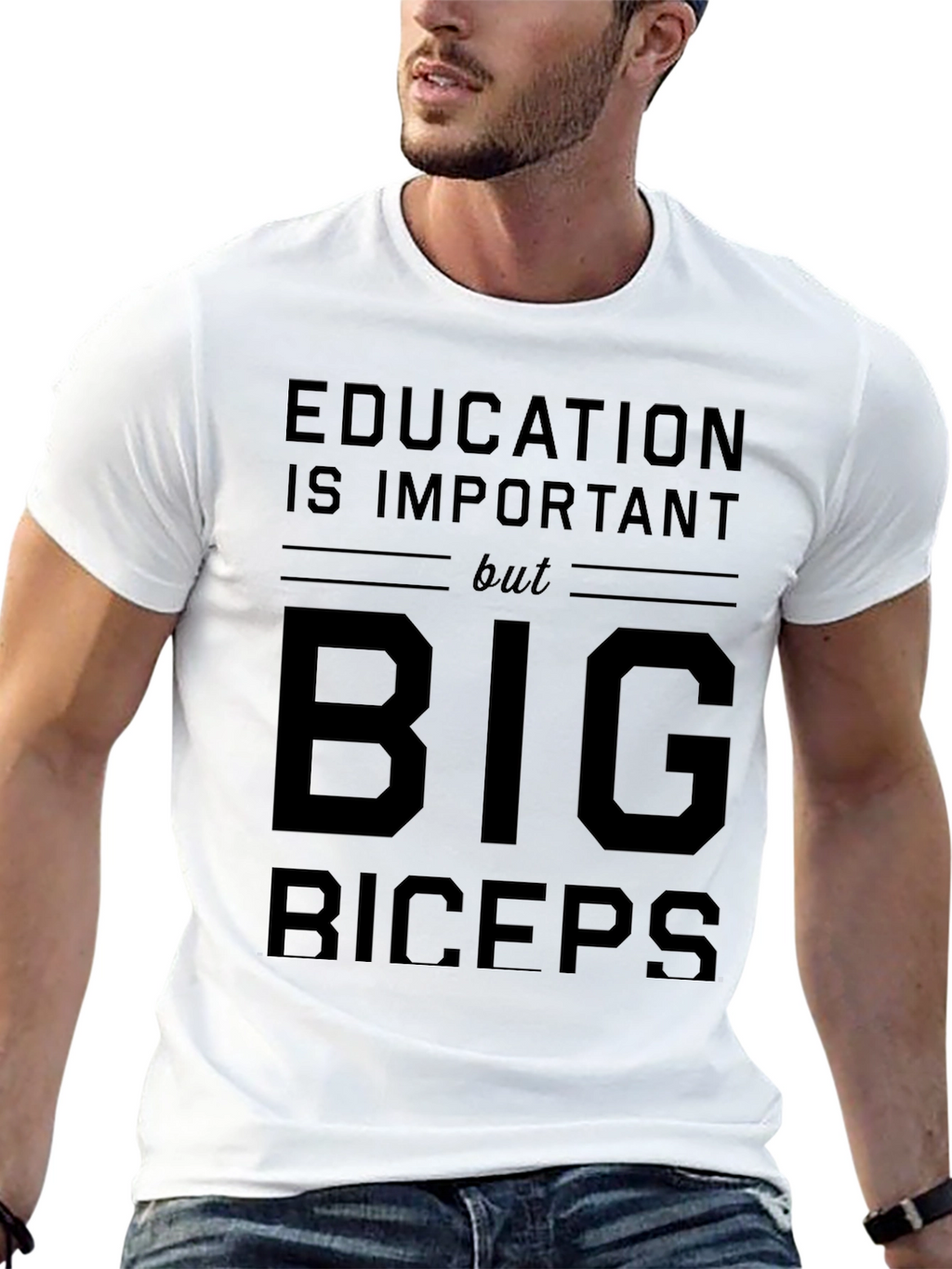 Education Important? Big Biceps T-Shirt