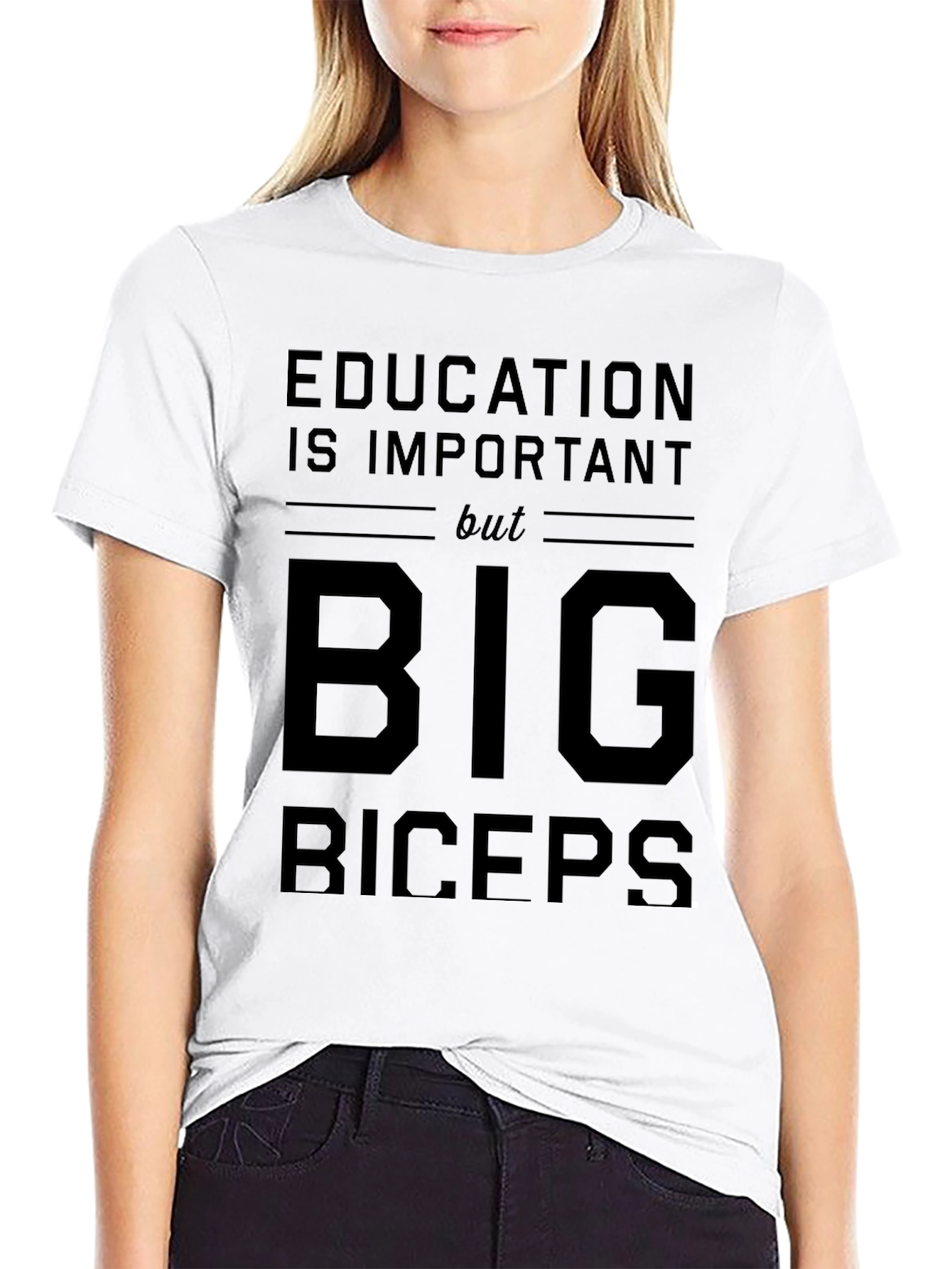 Education Important? Big Biceps T-Shirt
