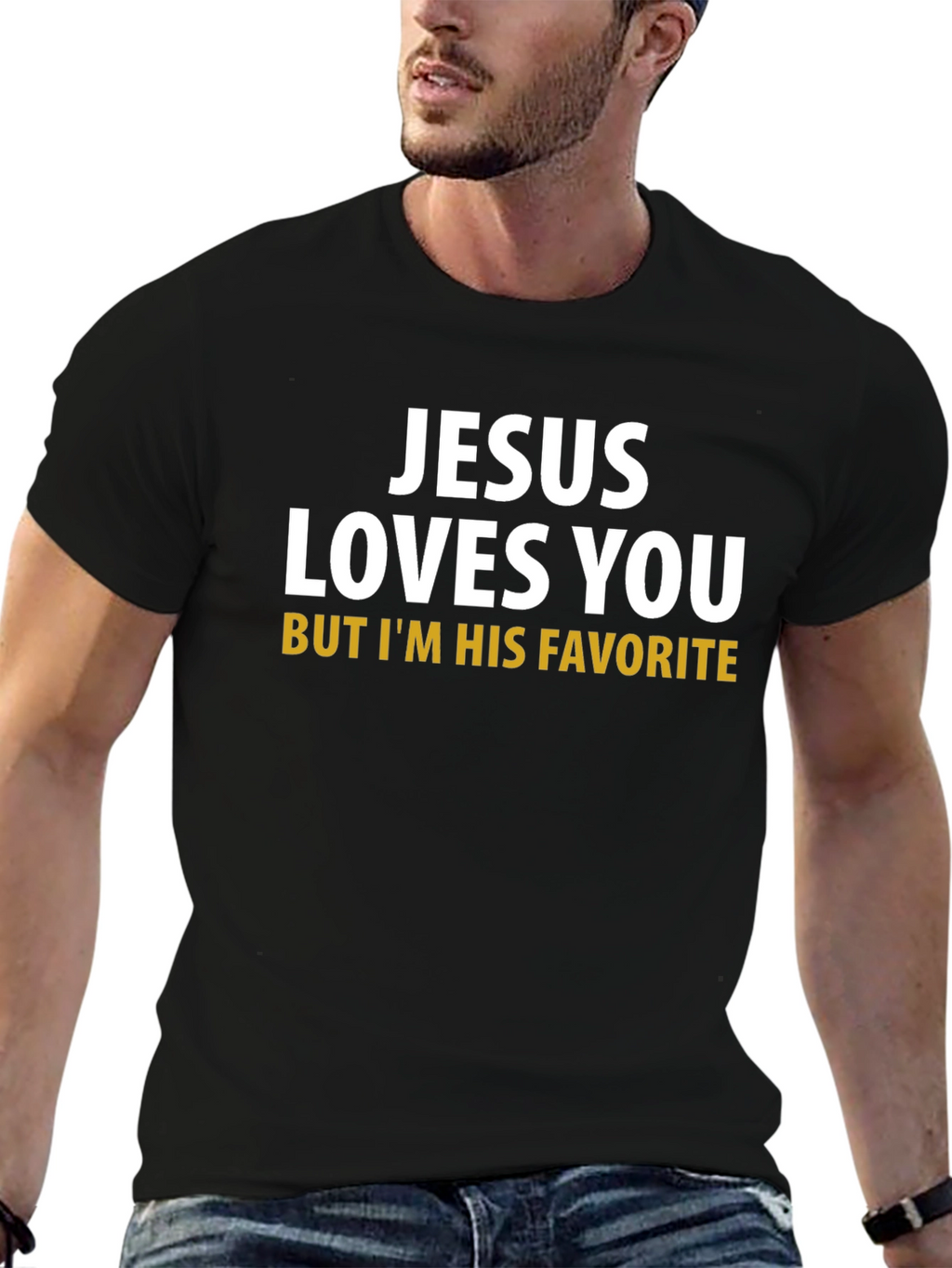 Jesus Loves You Funny Graphic T-Shirt
