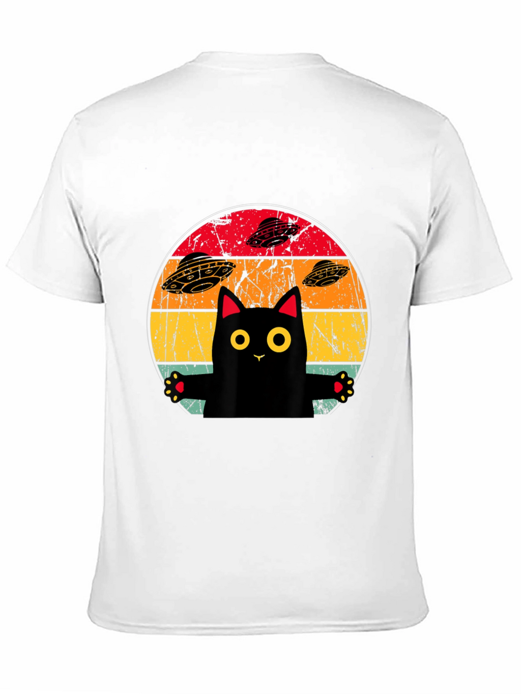 Retro Cat UFO T-Shirt