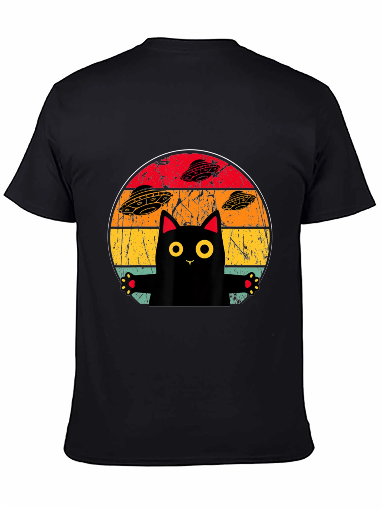 Retro Cat UFO T-Shirt