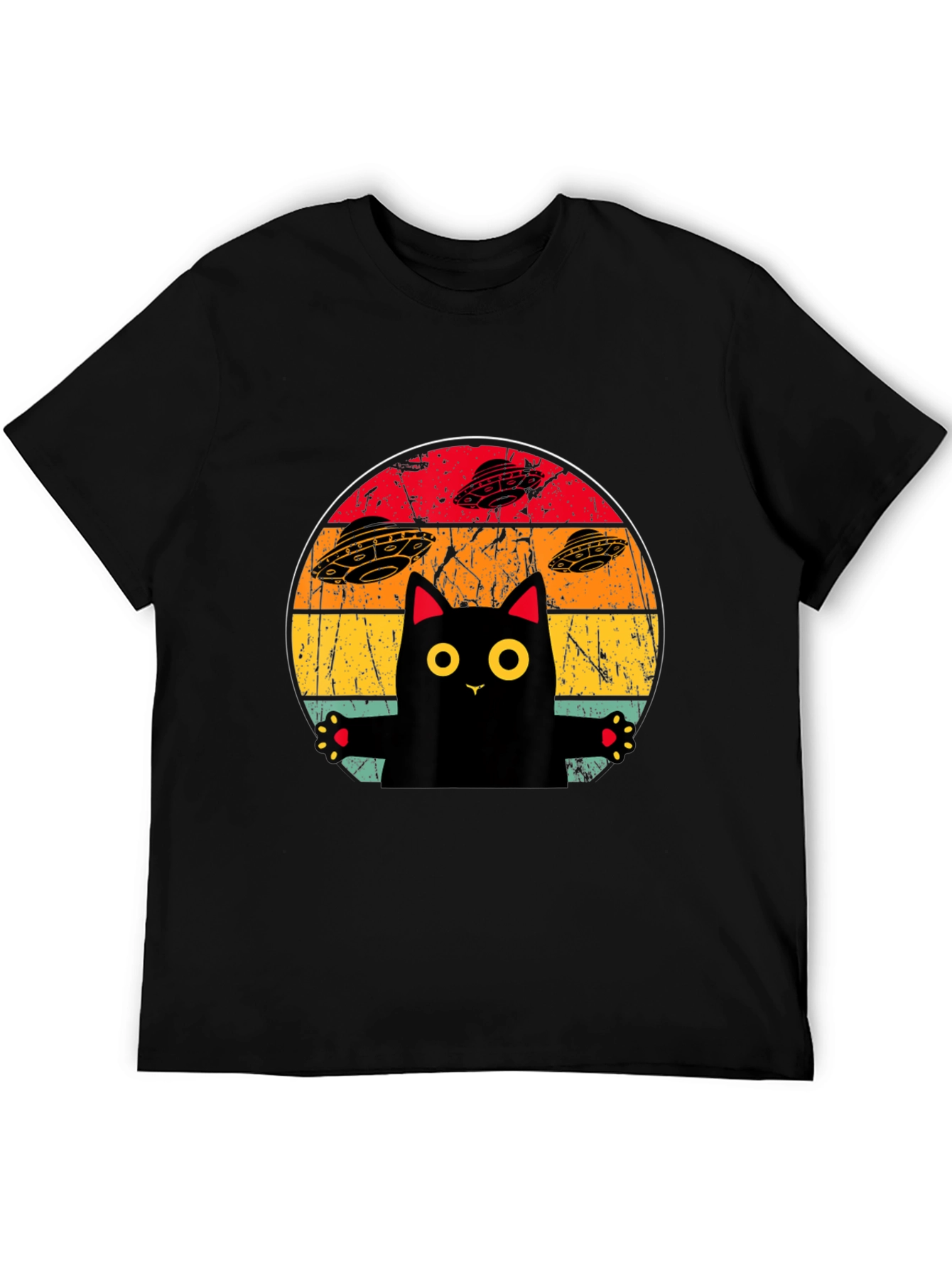 Retro Cat UFO T-Shirt