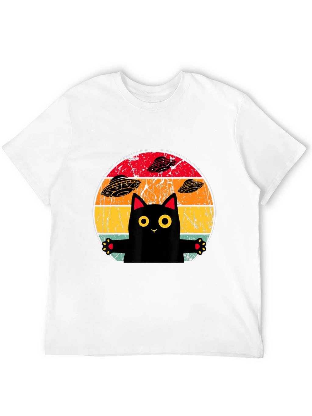 Retro Cat UFO T-Shirt