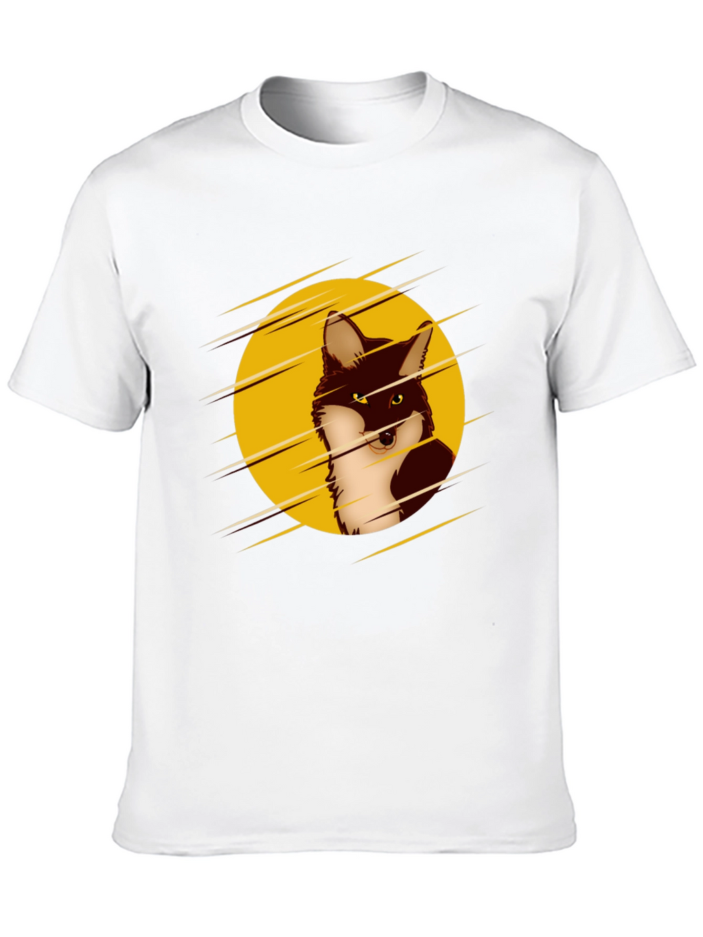 Cool Fox Graphic Black T-Shirt