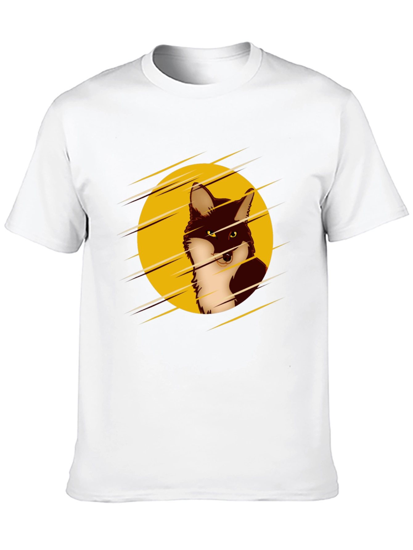 Cool Fox Graphic Black T-Shirt