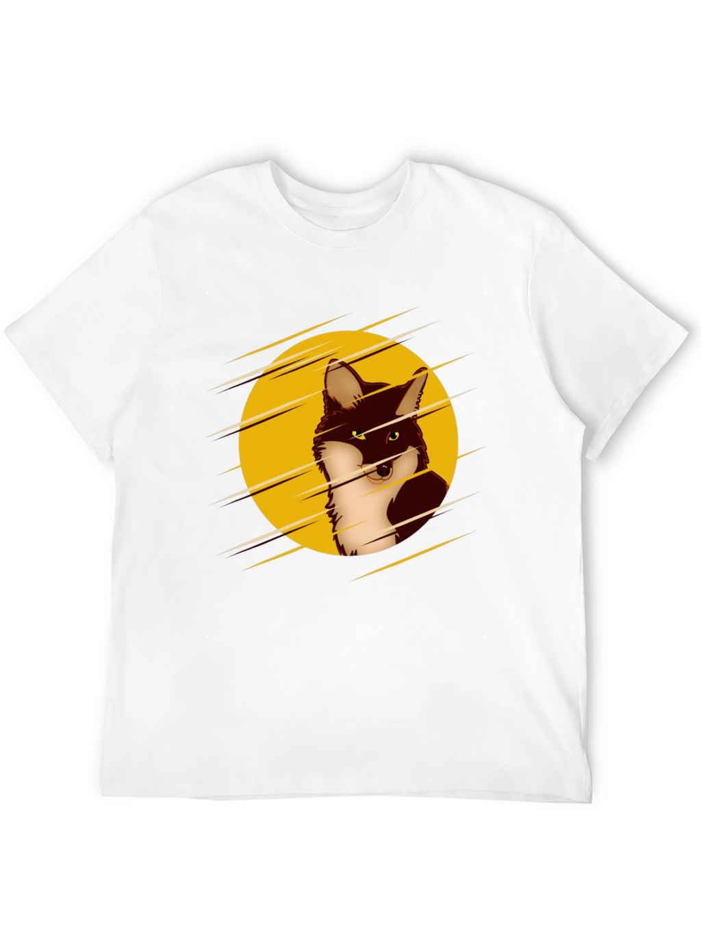Cool Fox Graphic Black T-Shirt