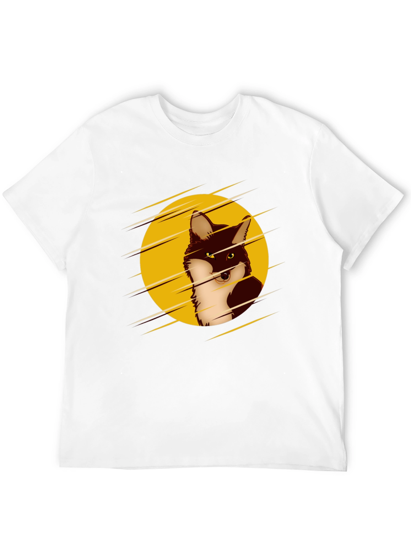Cool Fox Graphic Black T-Shirt