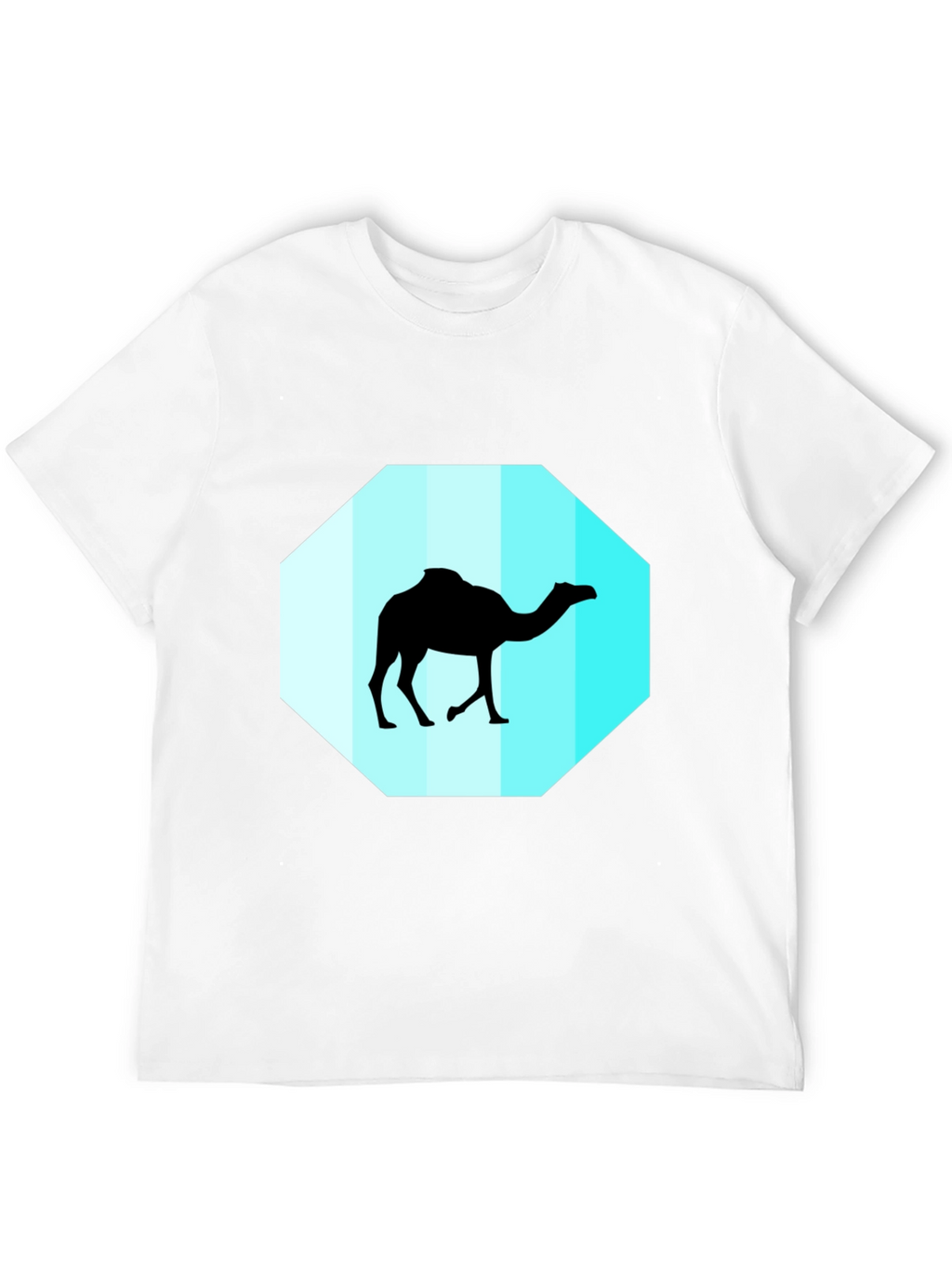 Mens Black T-Shirt with Camel Graphic