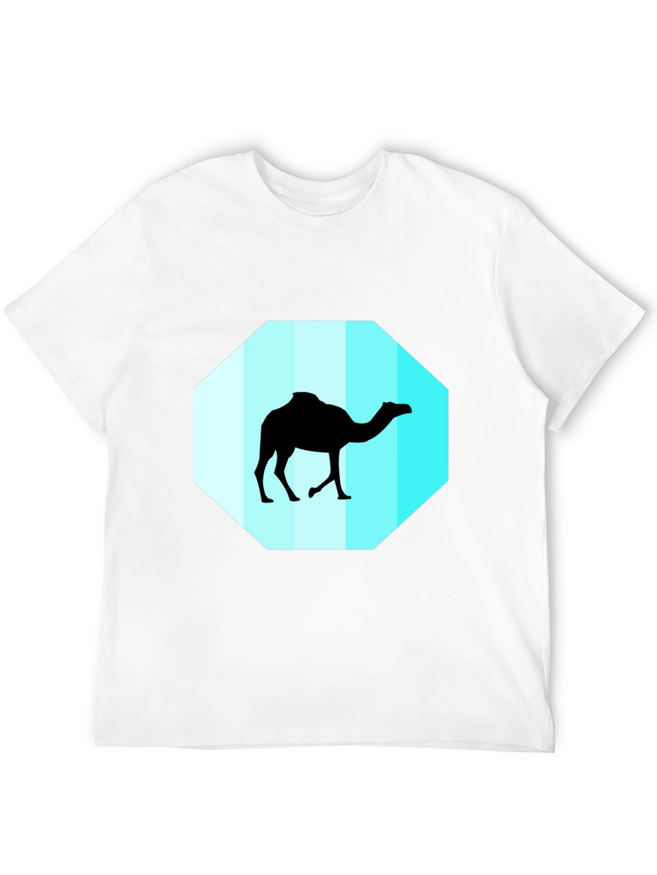 Mens Black T-Shirt with Camel Graphic