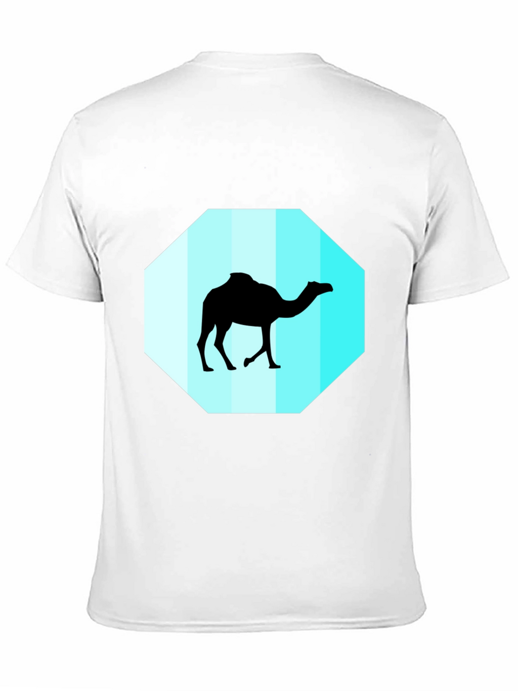 Mens Black T-Shirt with Camel Graphic