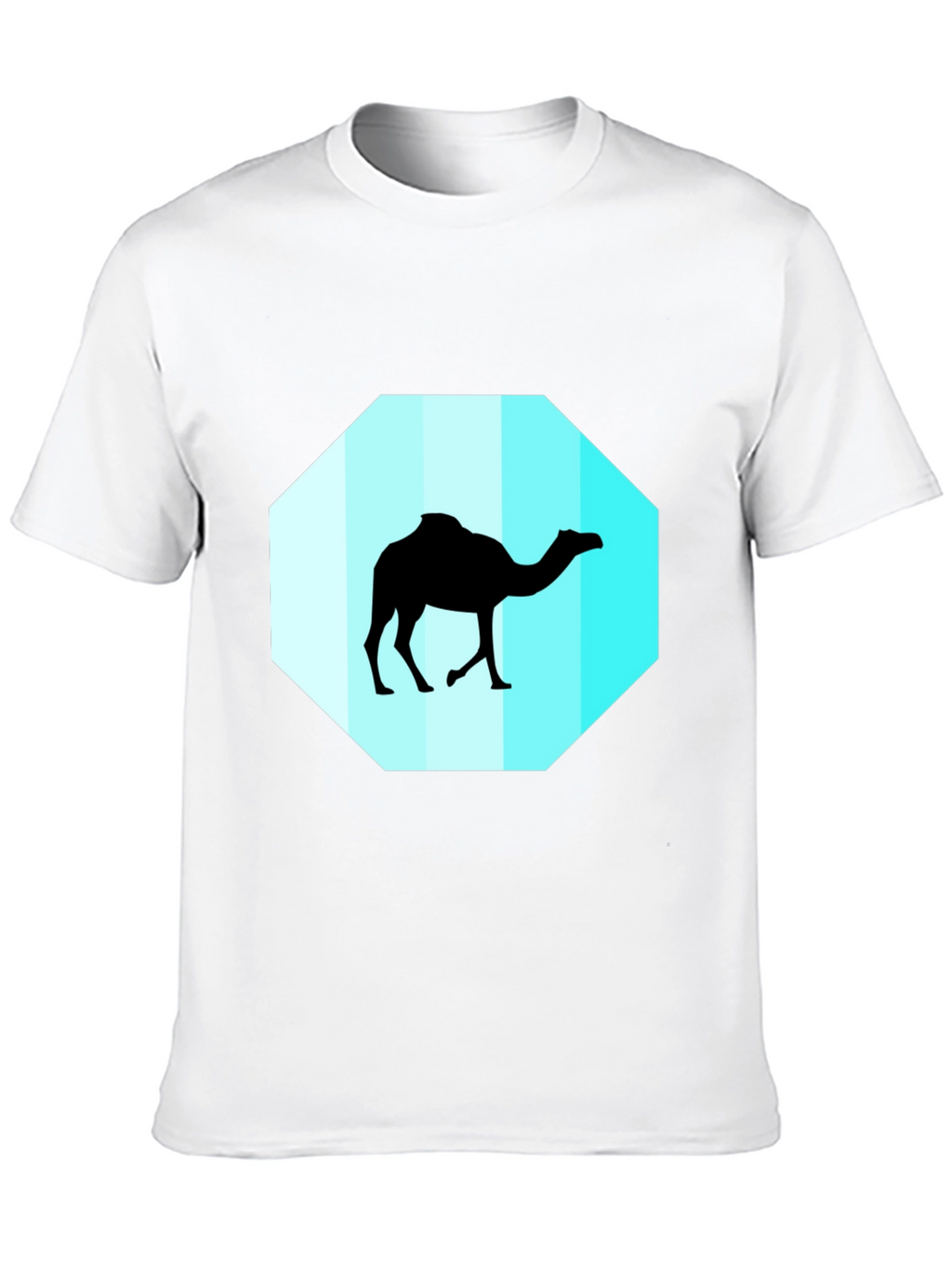 Mens Black T-Shirt with Camel Graphic