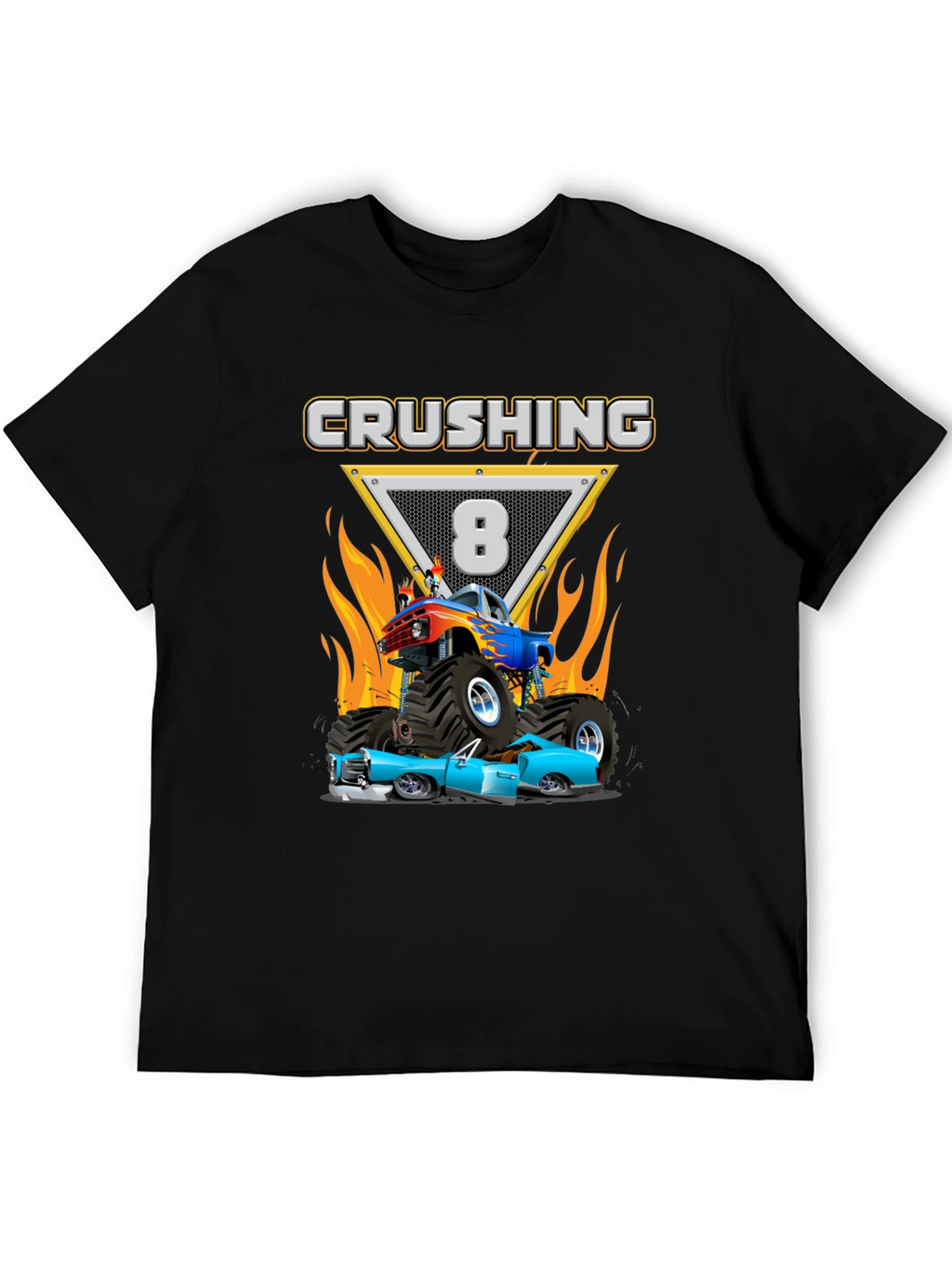 Crushing Eight Monster Truck T-Shirt