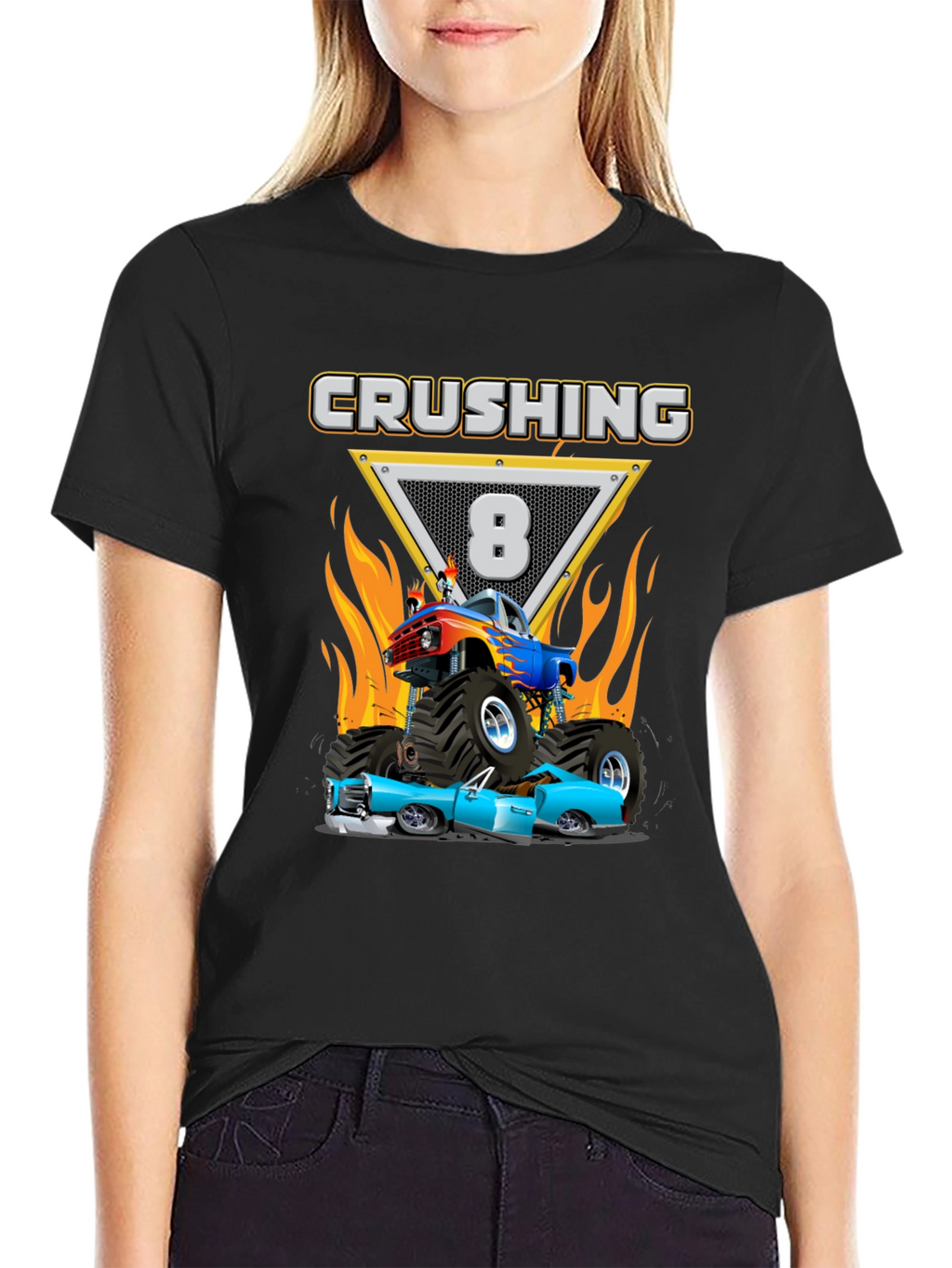 Crushing Eight Monster Truck T-Shirt