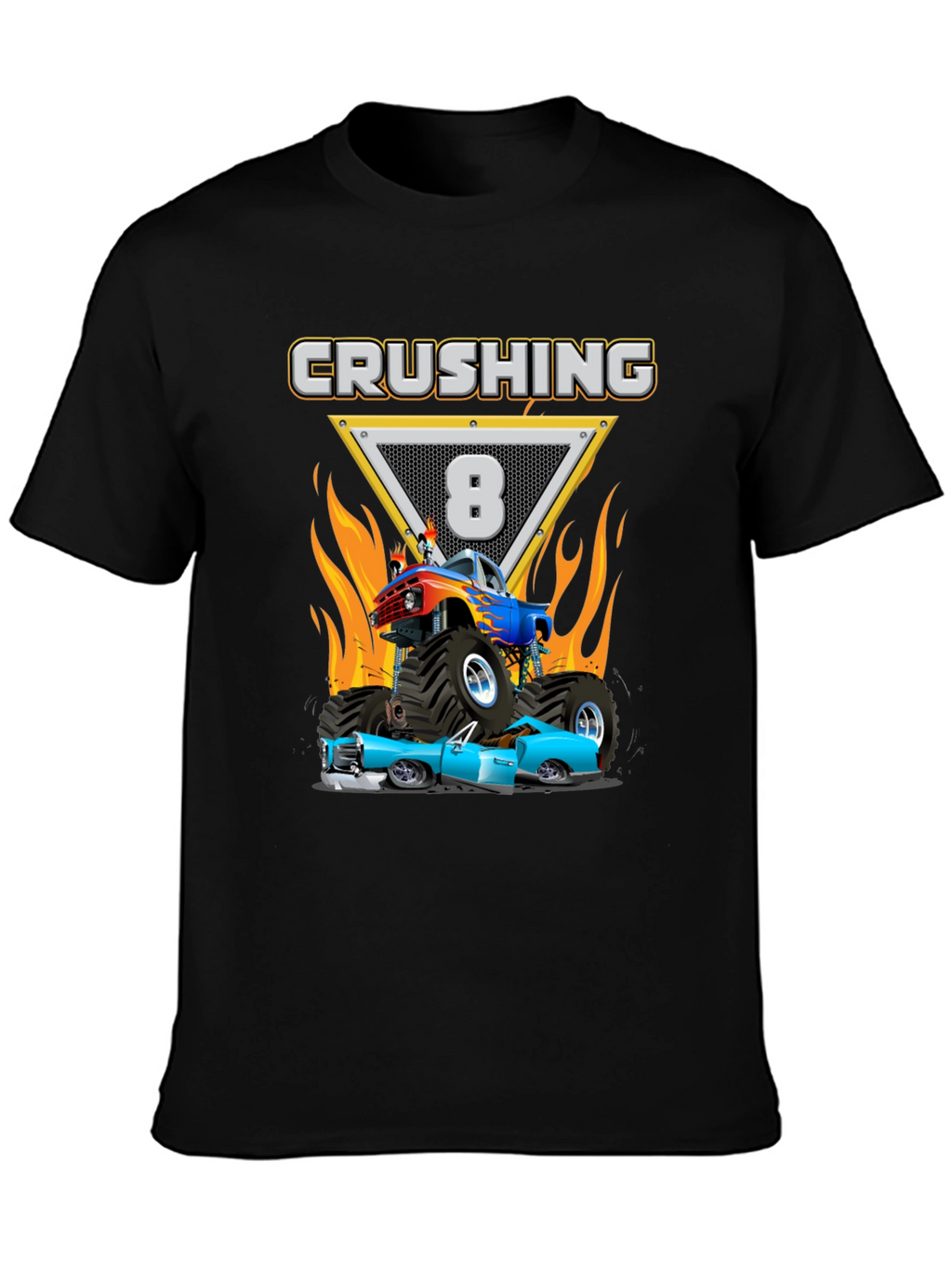 Crushing Eight Monster Truck T-Shirt