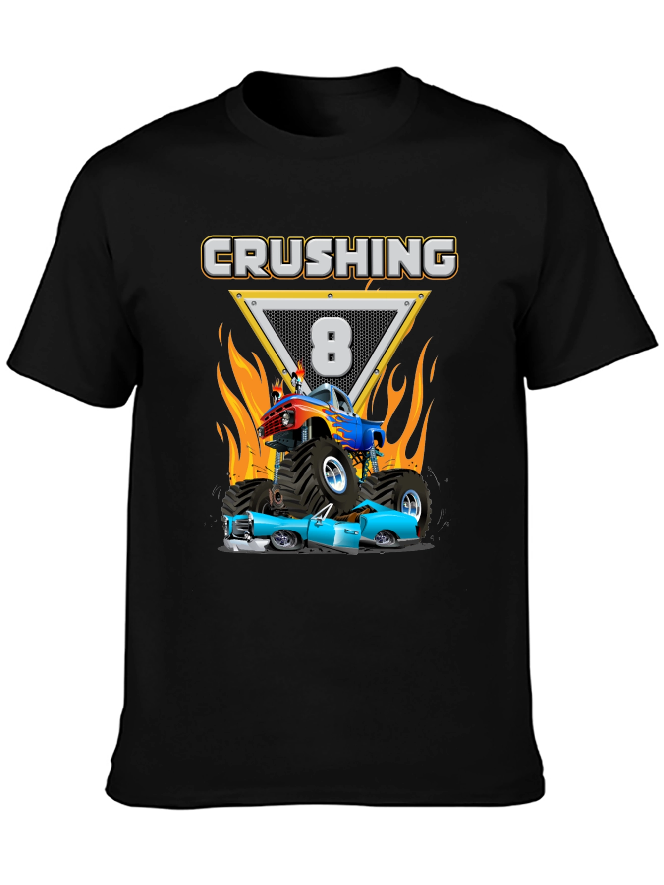 Crushing Eight Monster Truck T-Shirt