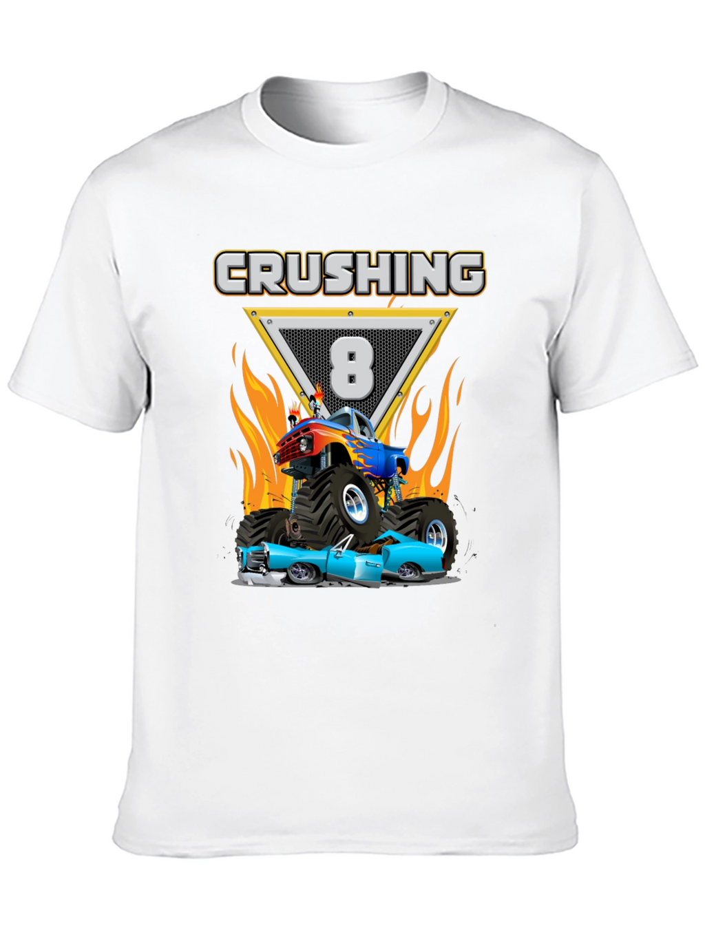Crushing Eight Monster Truck T-Shirt