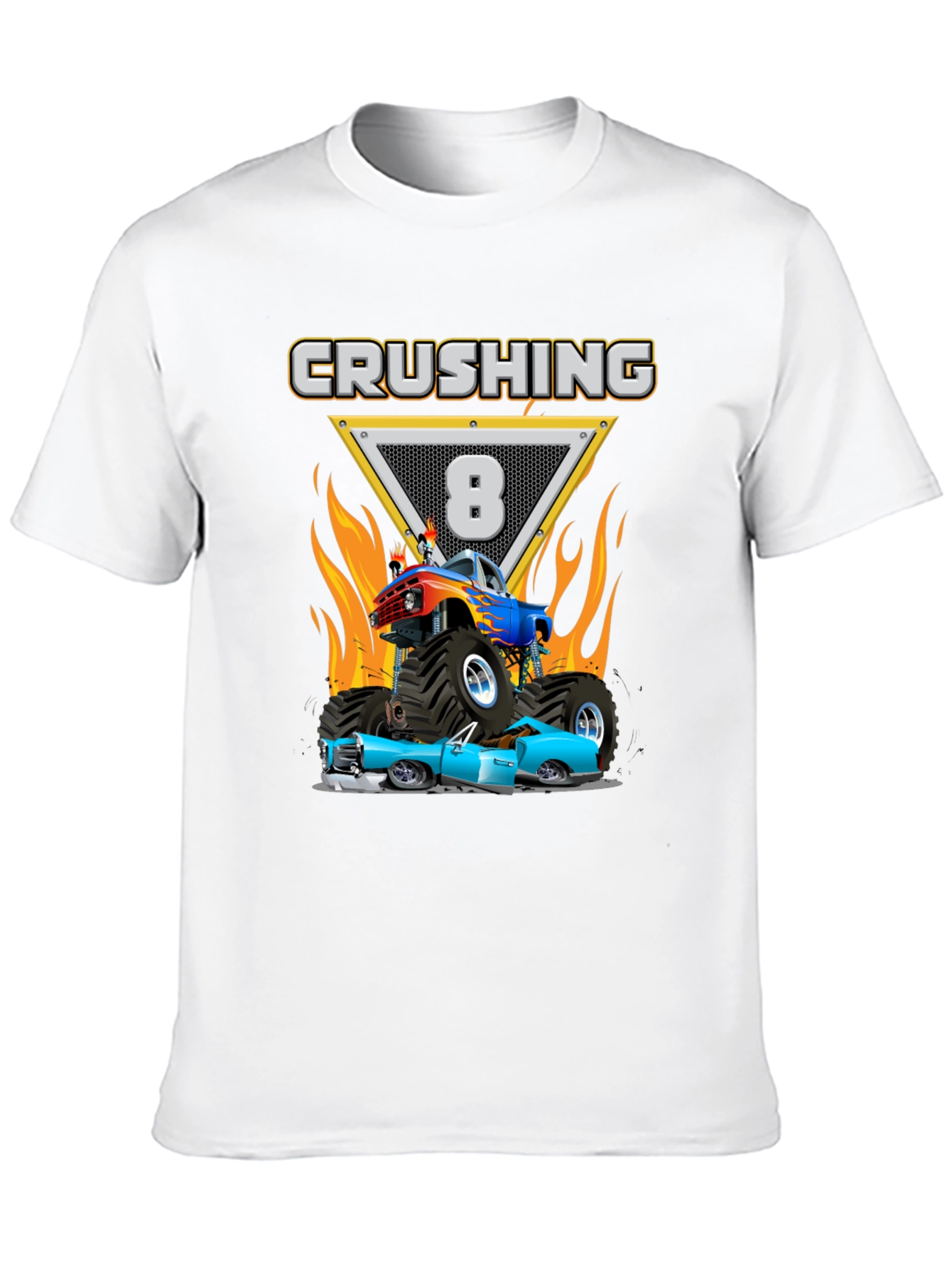 Crushing Eight Monster Truck T-Shirt
