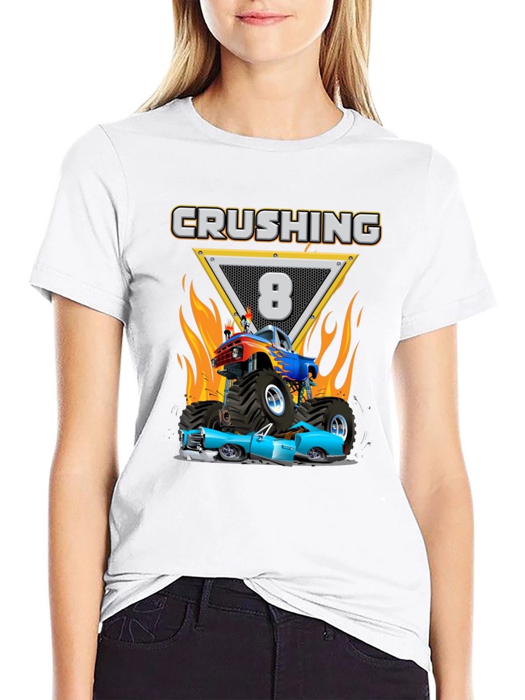 Crushing Eight Monster Truck T-Shirt