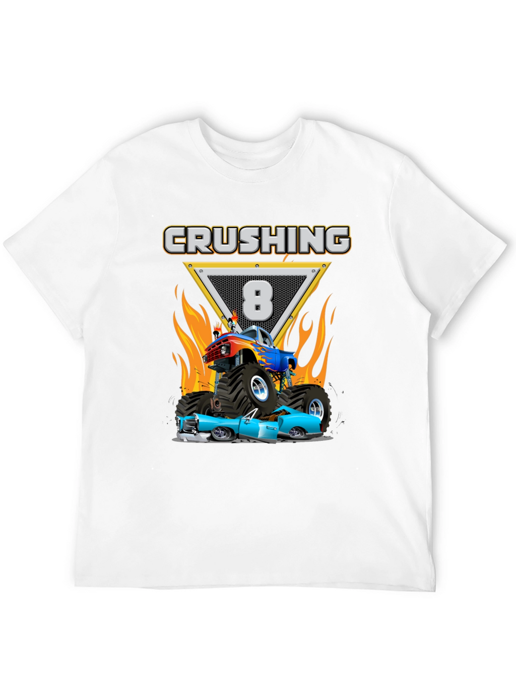 Crushing Eight Monster Truck T-Shirt