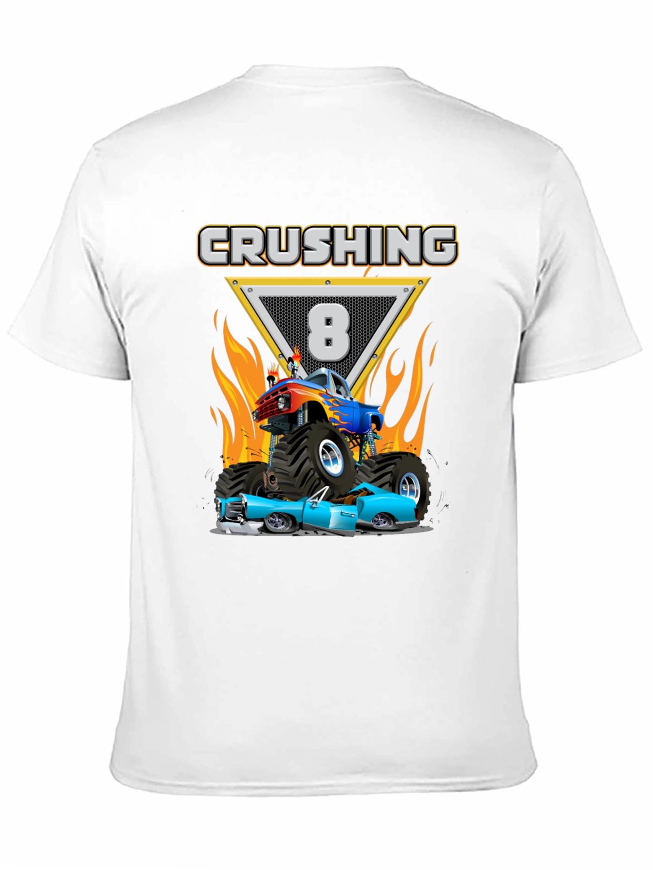 Crushing Eight Monster Truck T-Shirt