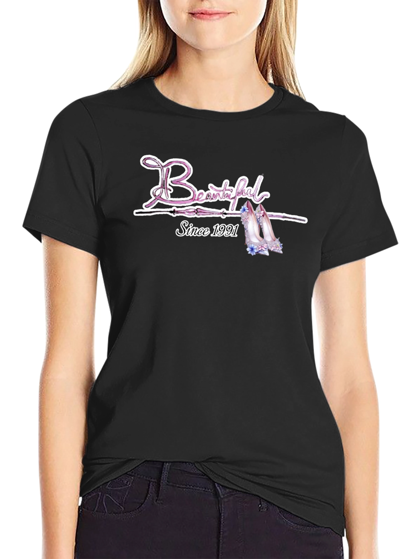 Beautiful Since 1991 Black T-Shirt