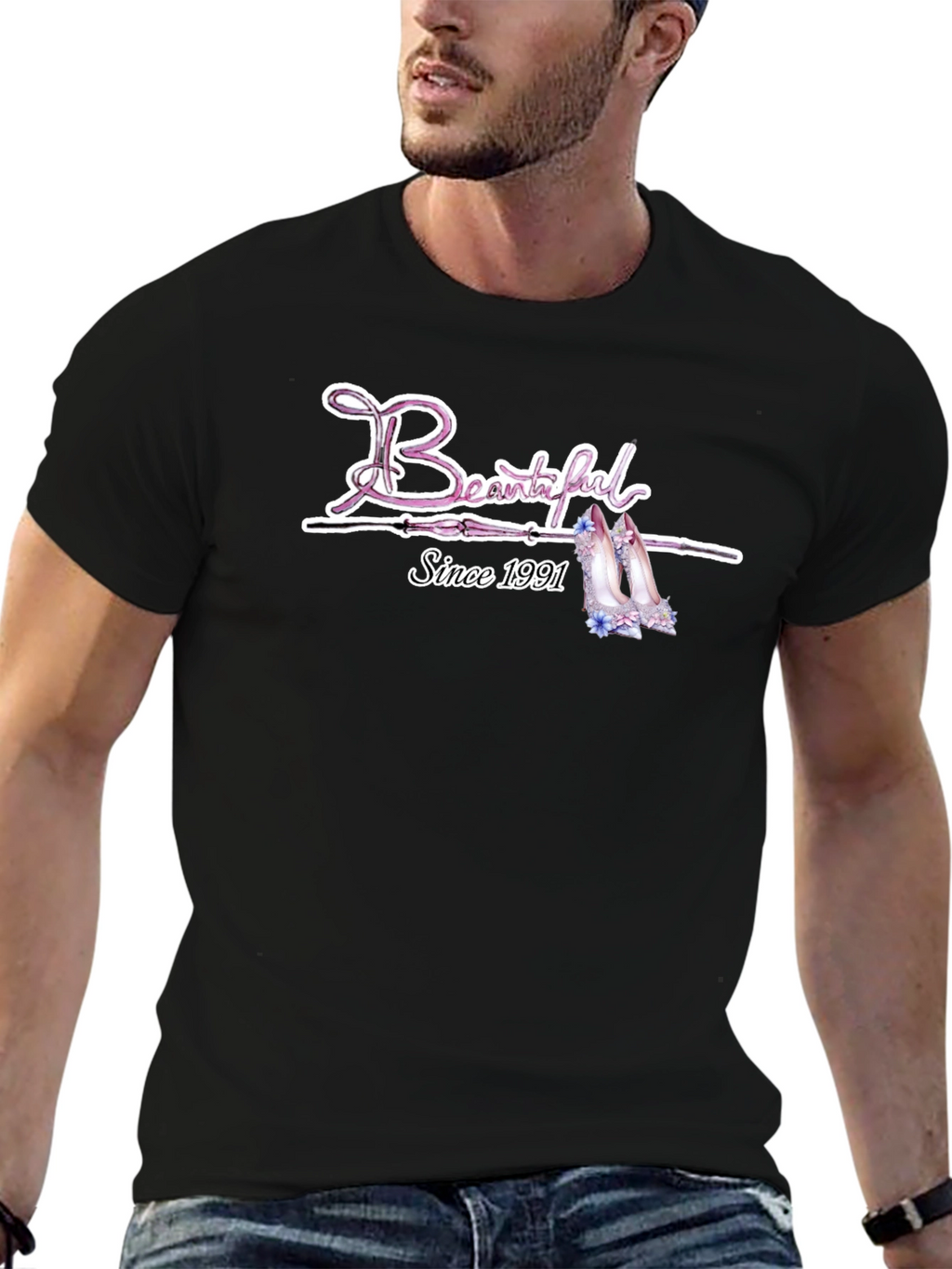 Beautiful Since 1991 Black T-Shirt