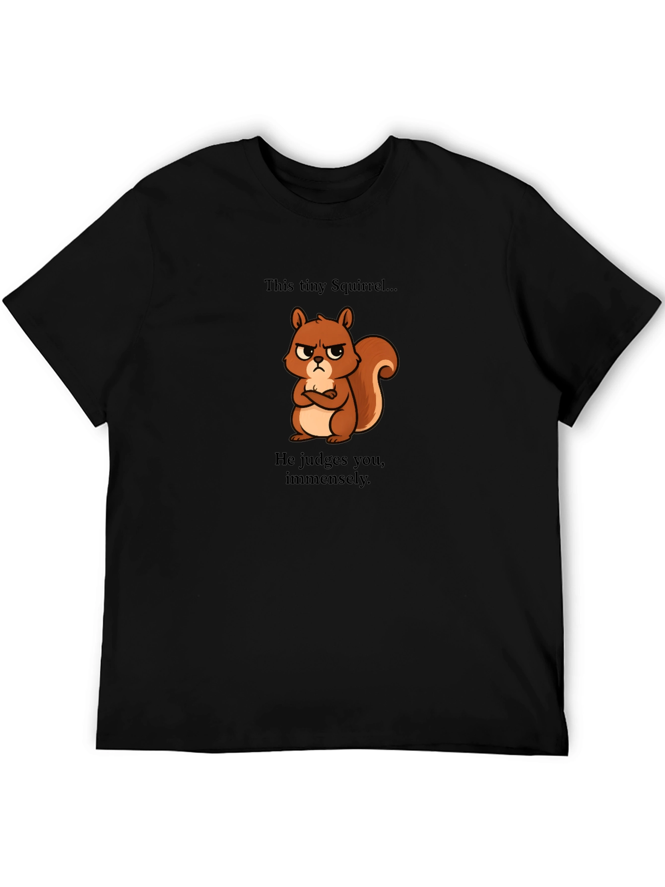 Grumpy Squirrel Mens Graphic Tee
