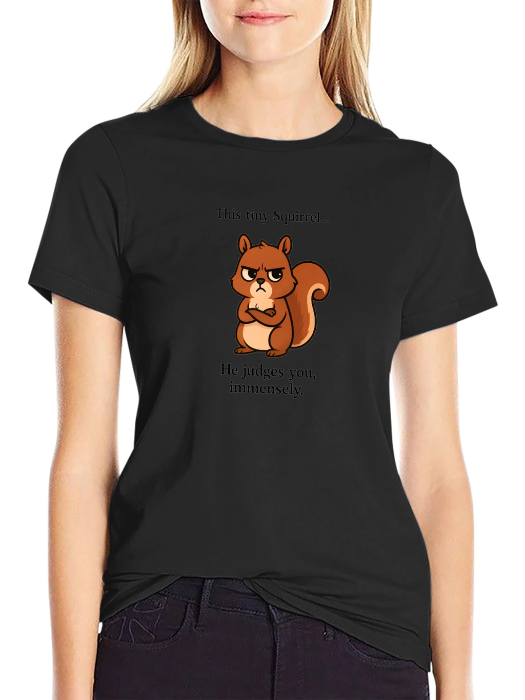Grumpy Squirrel Mens Graphic Tee
