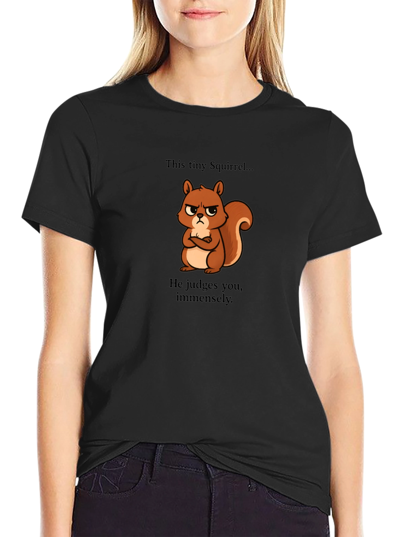 Grumpy Squirrel Mens Graphic Tee