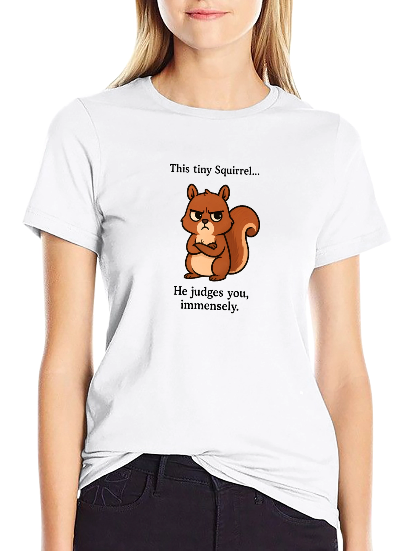 Grumpy Squirrel Mens Graphic Tee