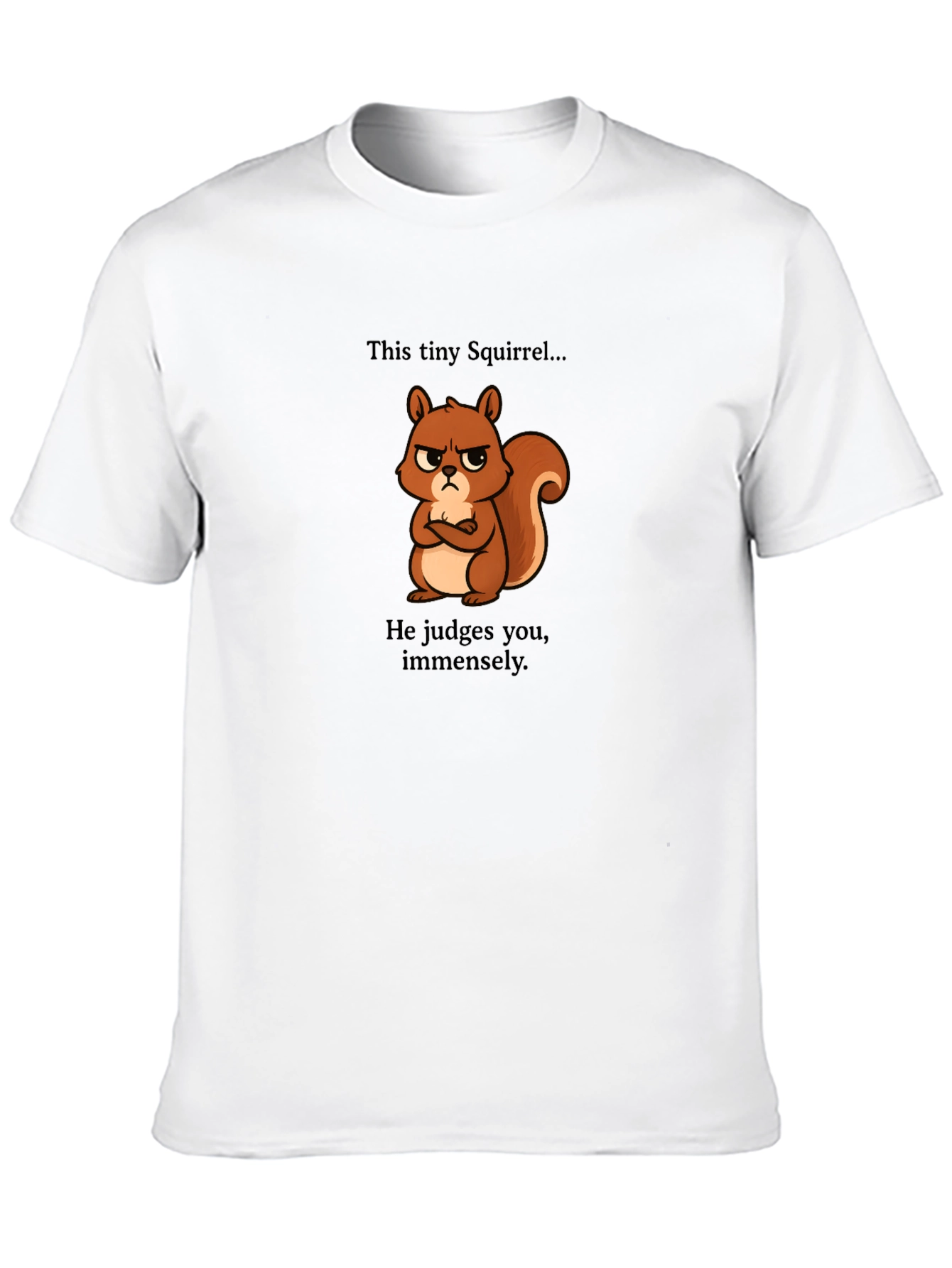 Grumpy Squirrel Mens Graphic Tee