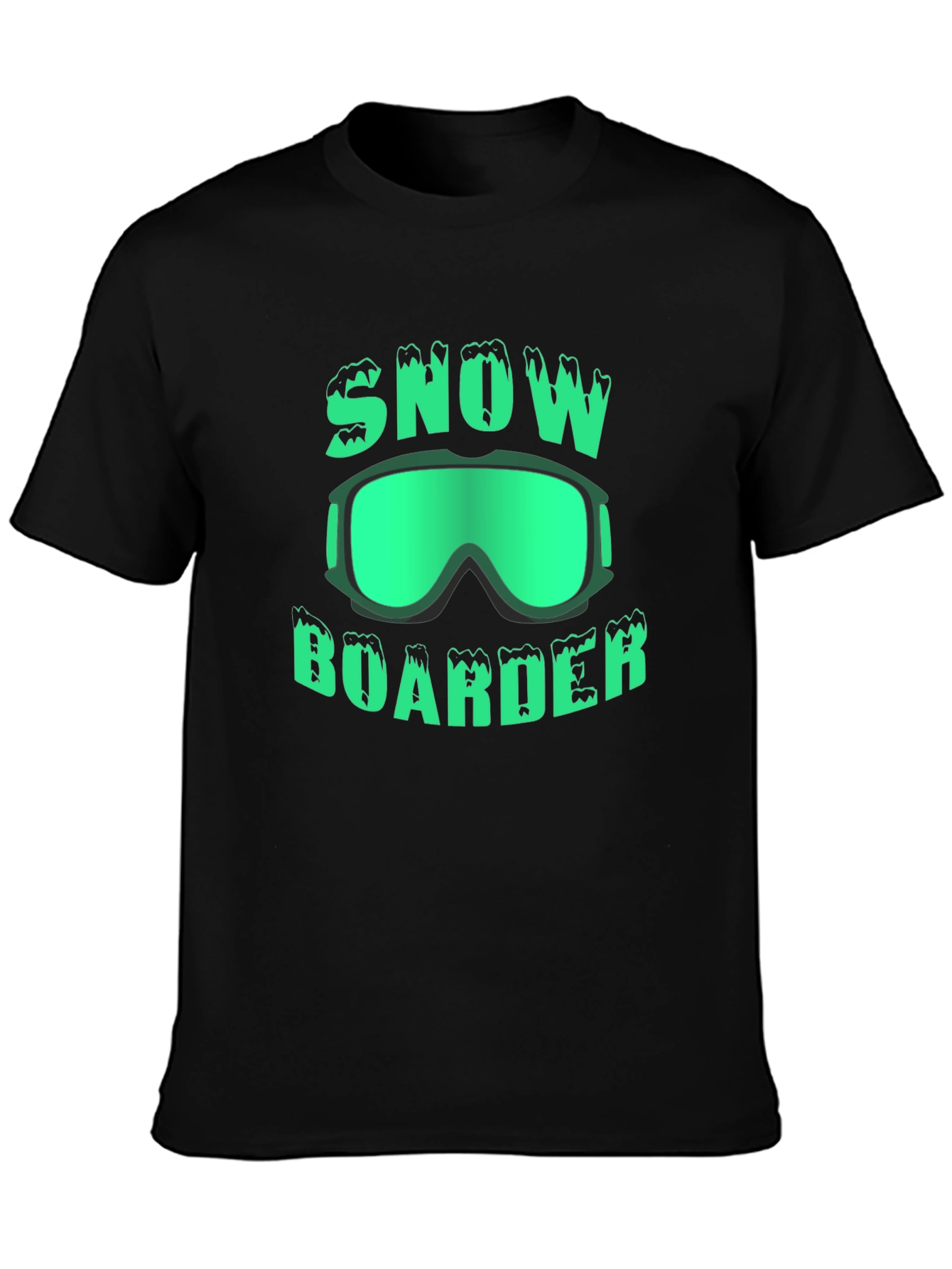 Snowboarder Graphic T-Shirt - Black