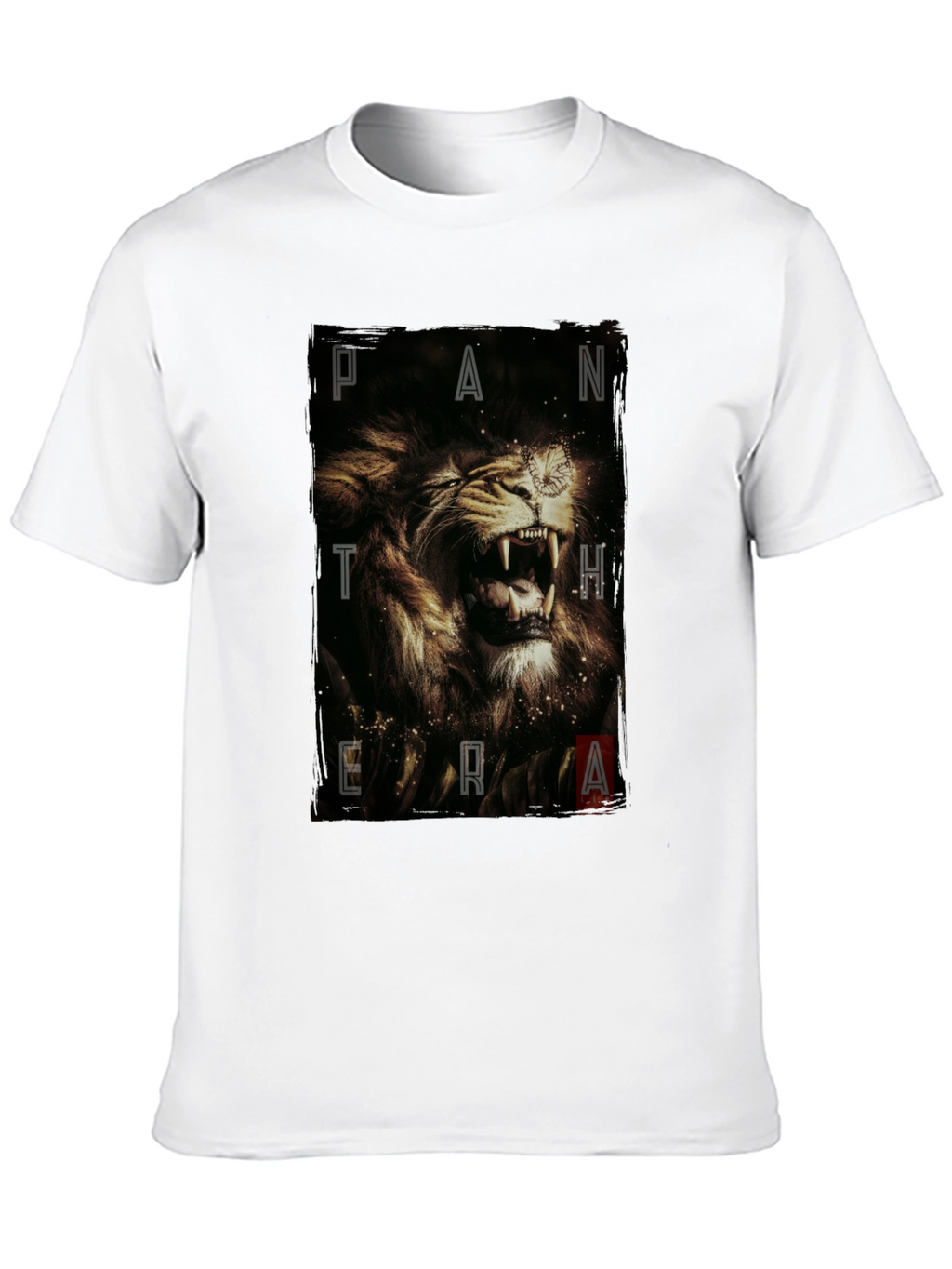 Pantera Lion Graphic Tee - Black Cotton T-Shirt