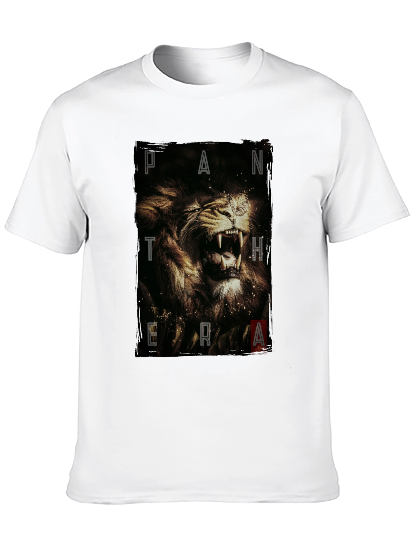 Pantera Lion Graphic Tee - Black Cotton T-Shirt