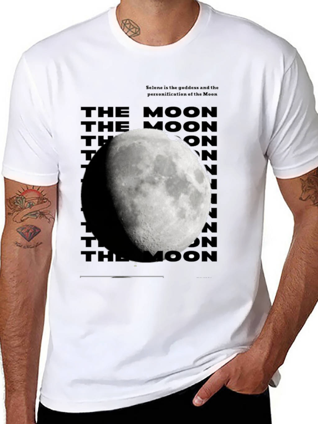Lunar Phase Graphic Tee - Stylish Moon Design