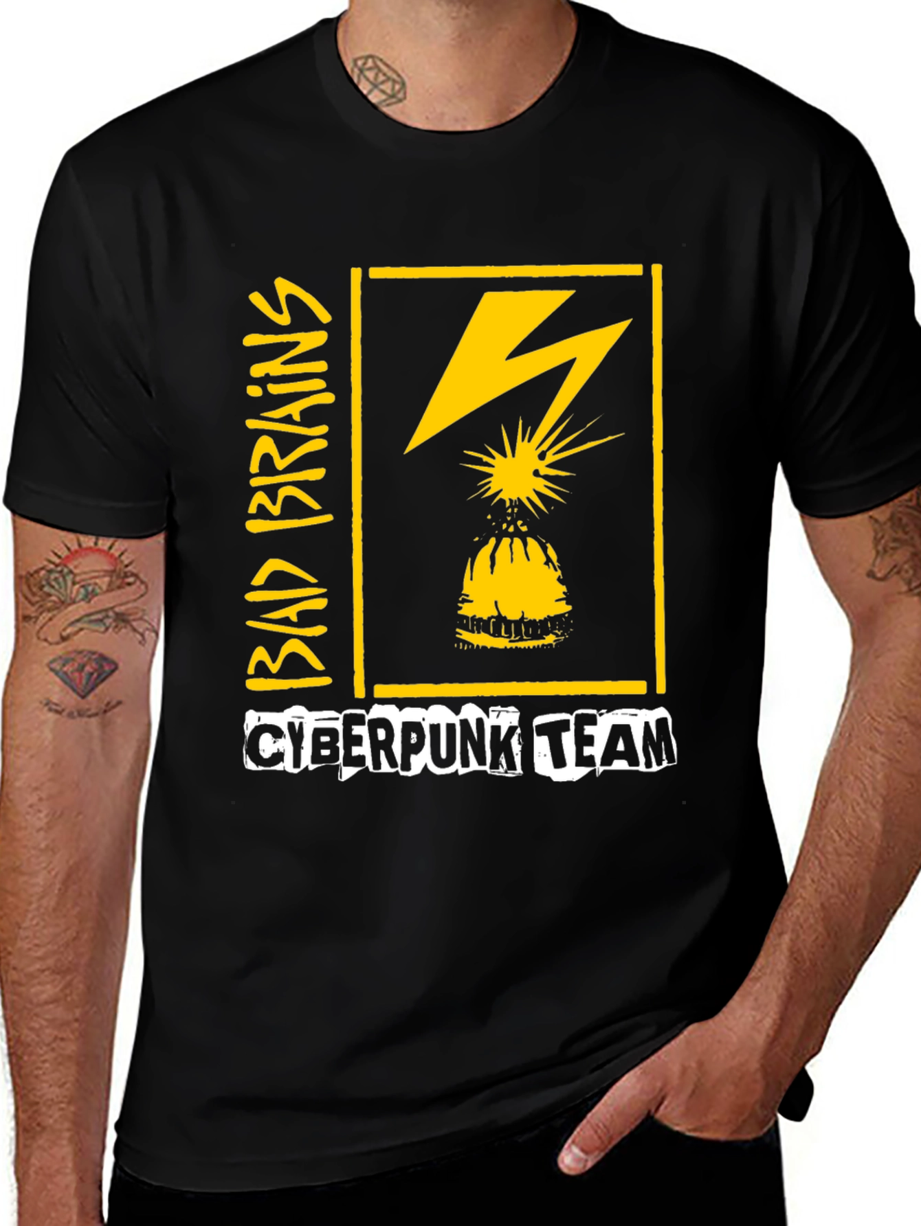Bad Brains Cyberpunk Team Graphic T-Shirt