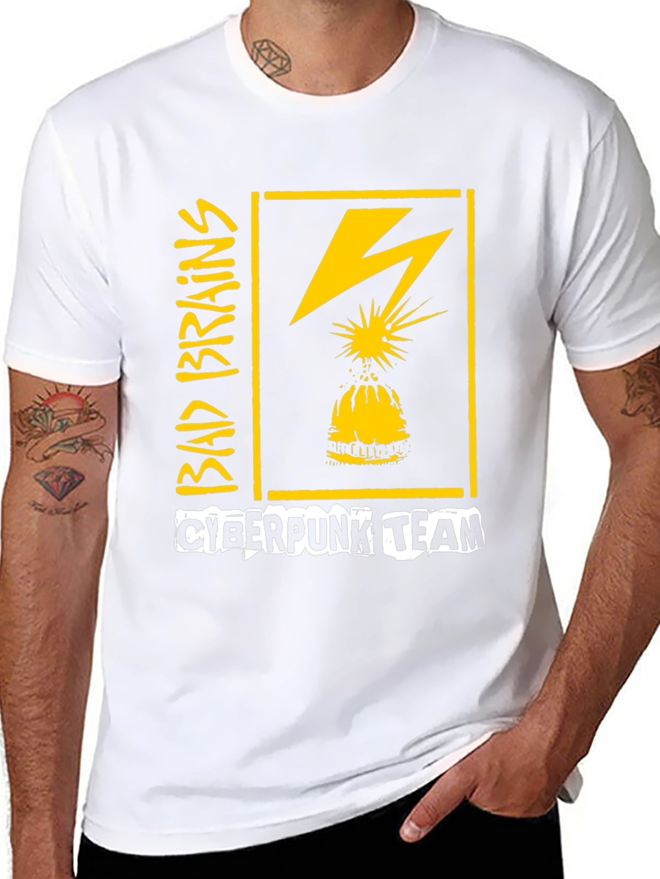 Bad Brains Cyberpunk Team Graphic T-Shirt