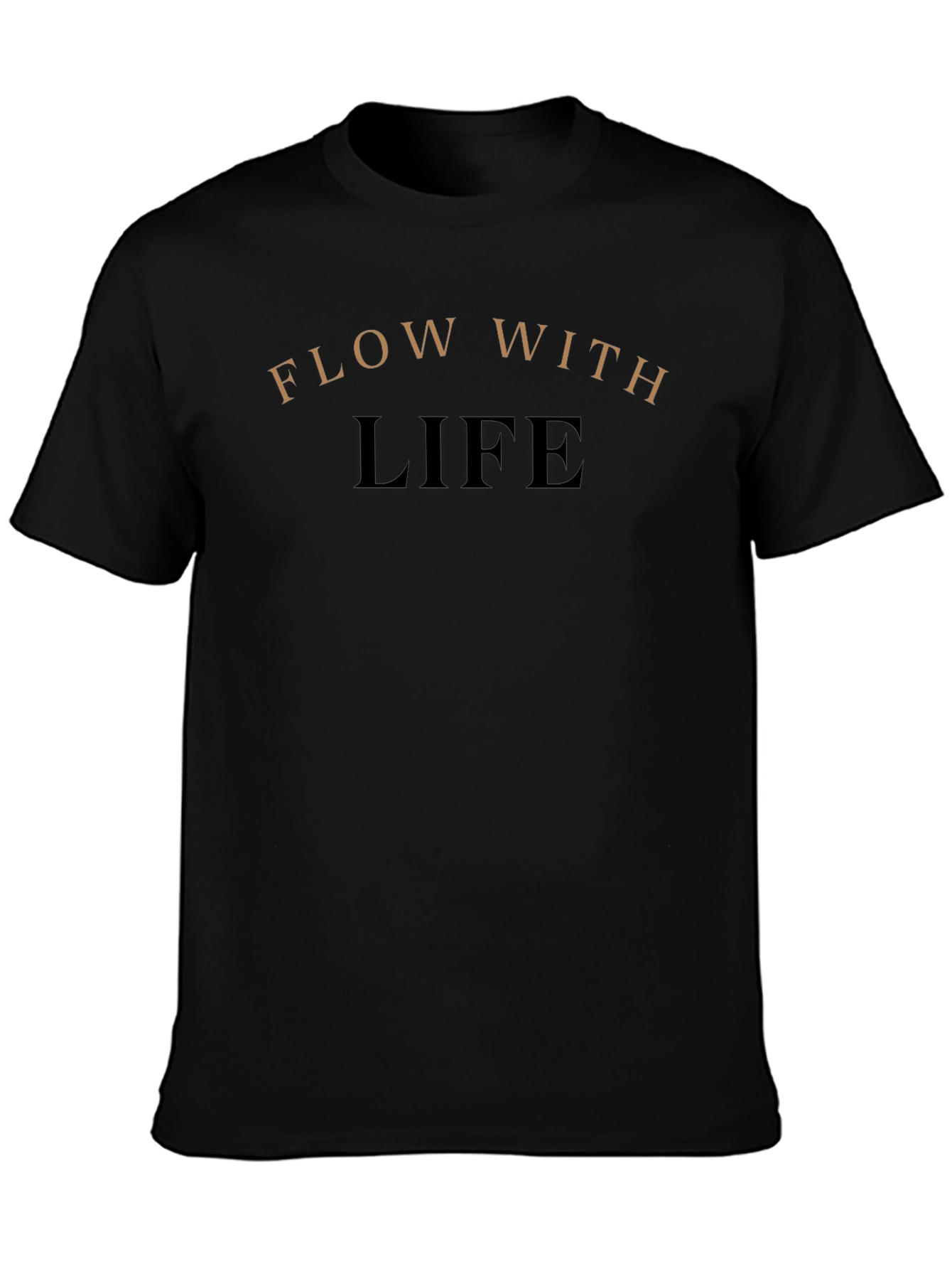 Flow With Life T-Shirt - Black Inspirational
