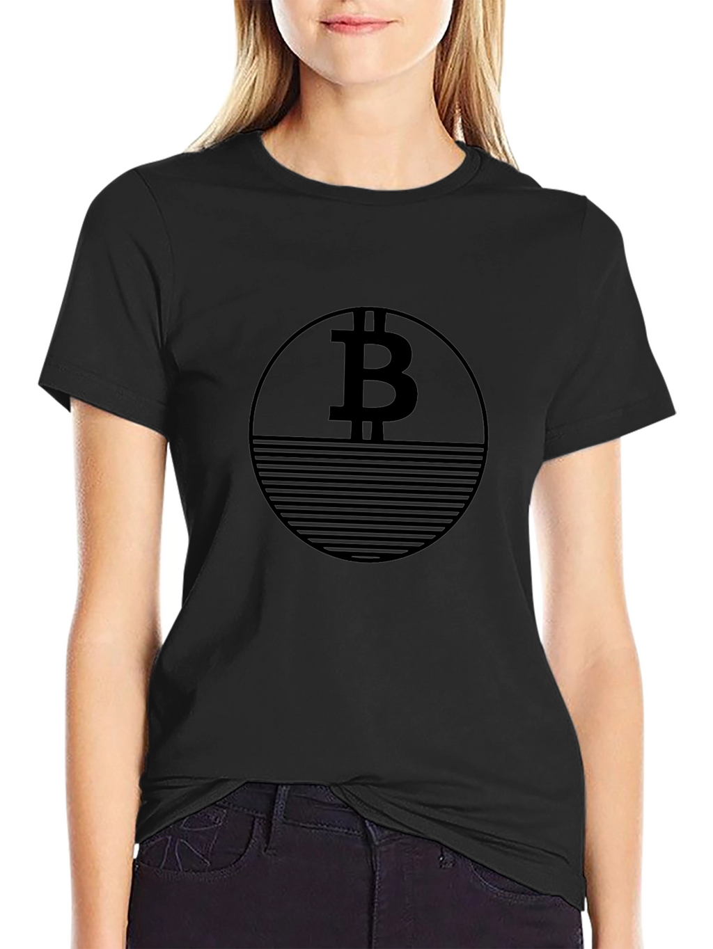 Bitcoin Black T-Shirt Crypto Currency Design