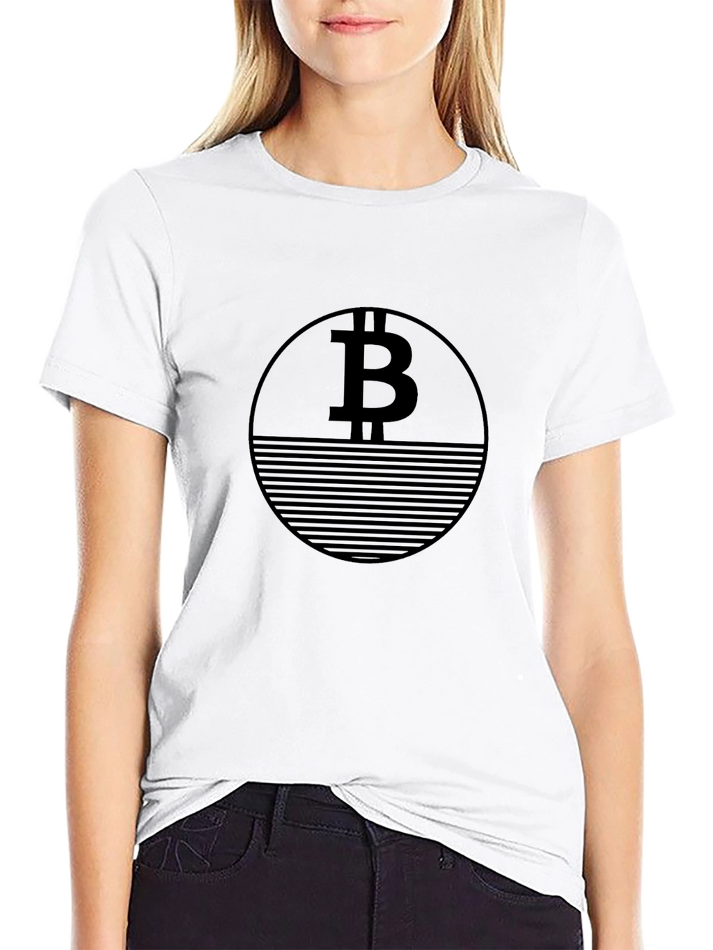 Bitcoin Black T-Shirt Crypto Currency Design