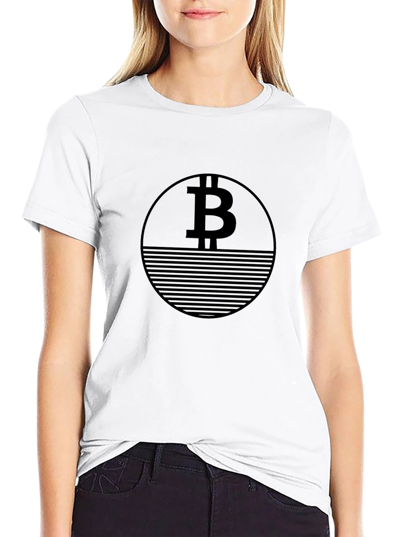 Bitcoin Black T-Shirt Crypto Currency Design