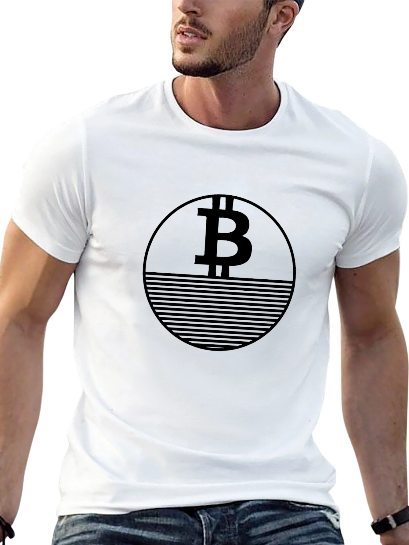 Bitcoin Black T-Shirt Crypto Currency Design