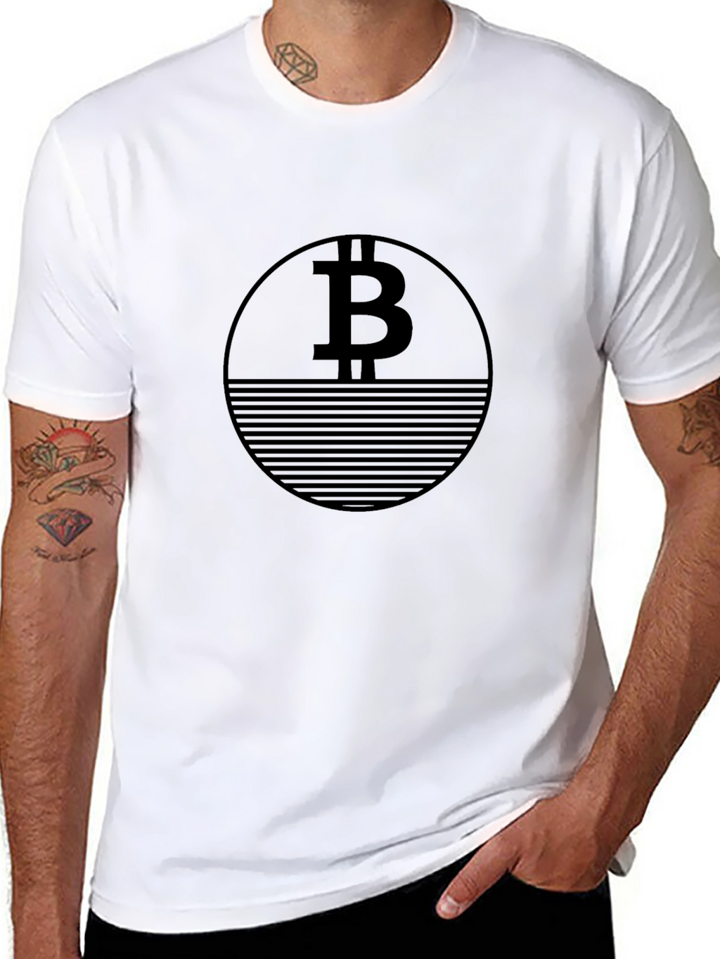Bitcoin Black T-Shirt Crypto Currency Design