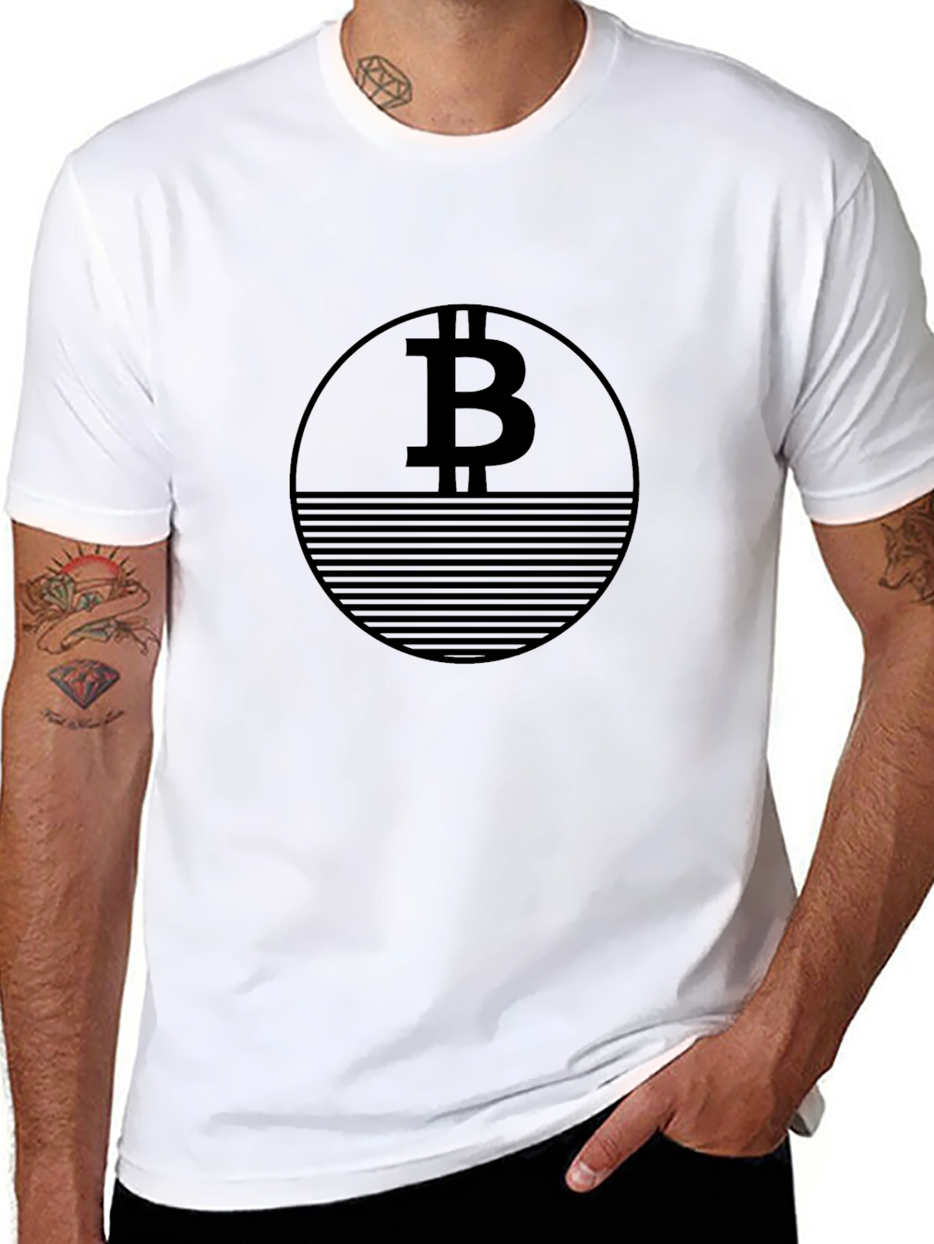 Bitcoin Black T-Shirt Crypto Currency Design
