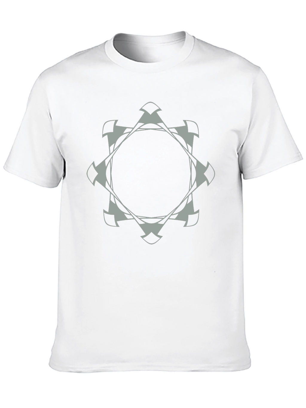 Geometric Emblem Tee - Modern Black Cotton T-Shirt