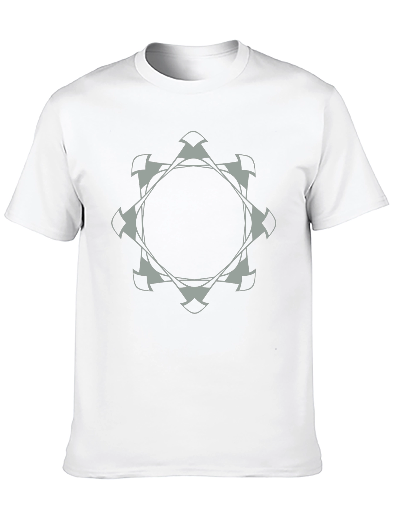 Geometric Emblem Tee - Modern Black Cotton T-Shirt