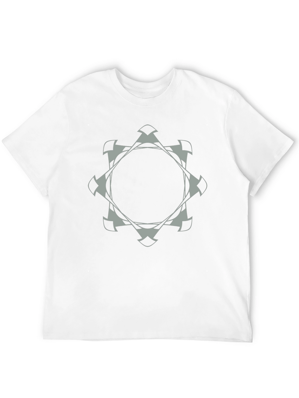 Geometric Emblem Tee - Modern Black Cotton T-Shirt