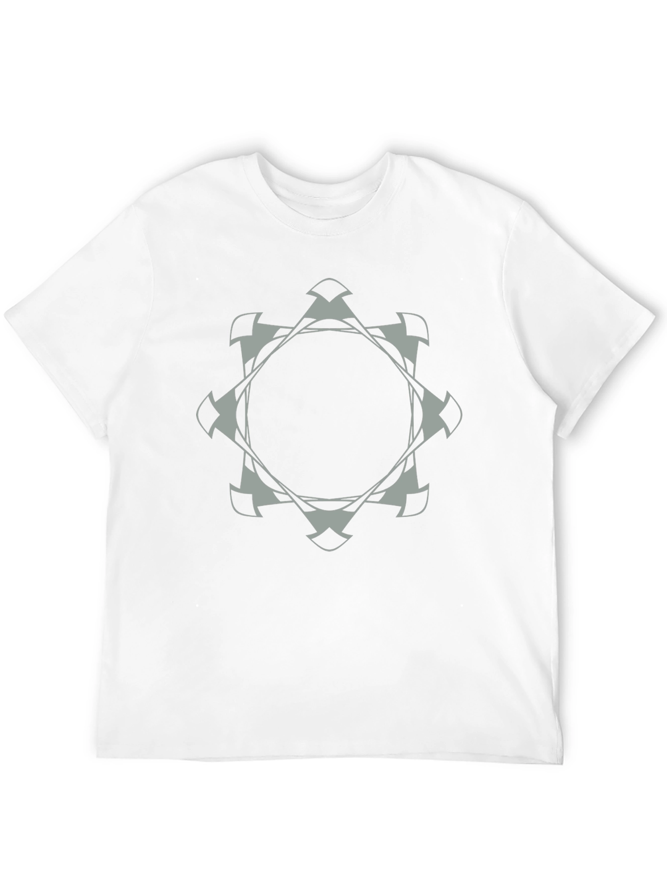 Geometric Emblem Tee - Modern Black Cotton T-Shirt