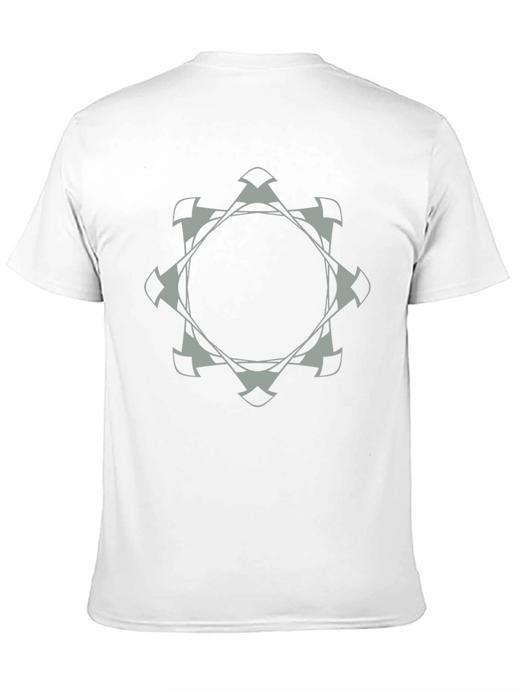 Geometric Emblem Tee - Modern Black Cotton T-Shirt